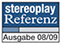 Титул "Референсное звучание" от редакции Stereoplay (Германия) 