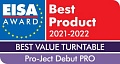 Премия EISA «Лучший проигрыватель винила по соотношению качества и цены 2021-2022» 